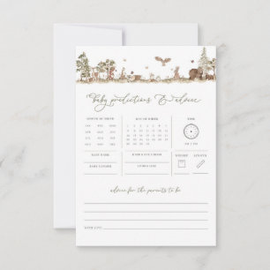 Woodland Baby Predictions Advice Baby Shower Game