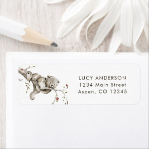 Woodland Baby Return Address label