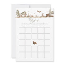 Woodland Baby Shower Baby Bingo Game