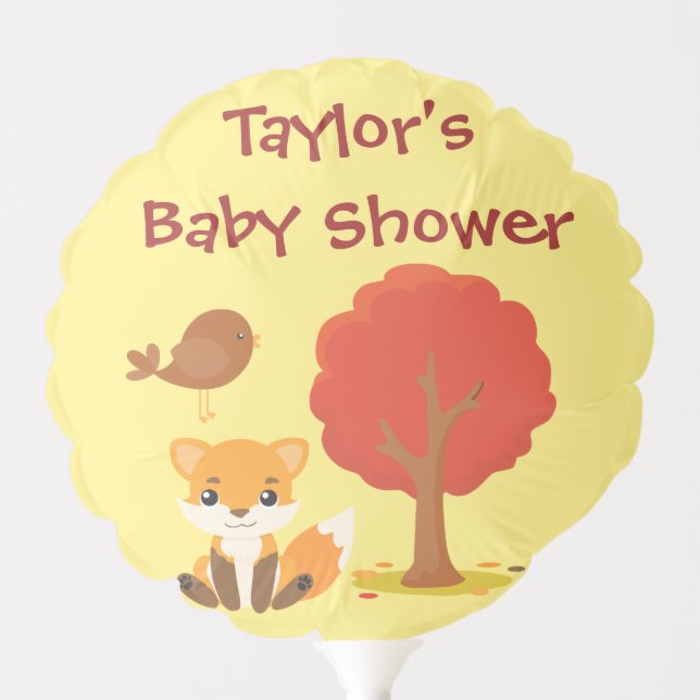 Woodland Baby Shower Balloon (Front)