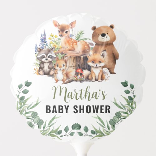Woodland Baby Shower Balloons