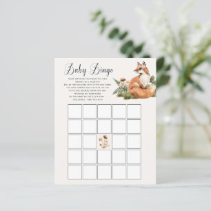 Woodland Baby Shower Bingo Game
