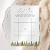 Woodland Baby Shower Bingo Game Invitation