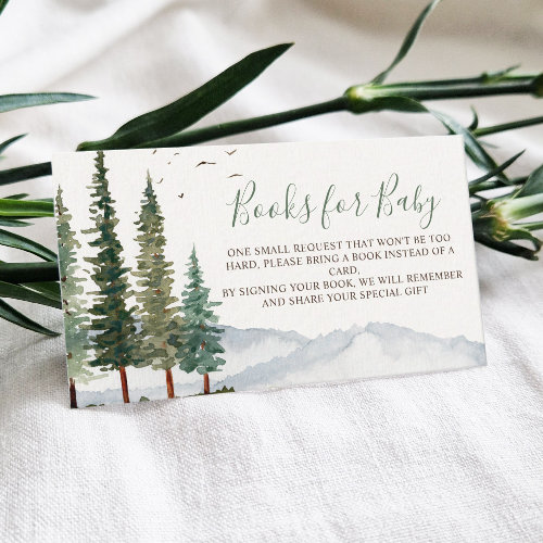 Woodland Baby Shower Book Request 