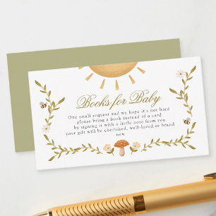 Woodland Baby Shower Books for Baby Enclosure Card