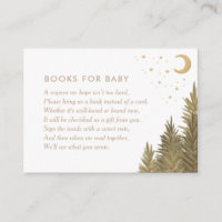 Woodland Baby Shower Books For Baby Request Enclosure Card