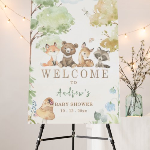  Woodland Baby Shower Boy or Girl Welcome Sign