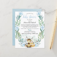 Woodland Baby Shower By Mail Budget Invitation