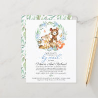 Woodland Baby Shower By Mail Budget Invitation