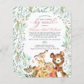 Woodland Baby Shower By Mail Budget Invitation (Front/Back)