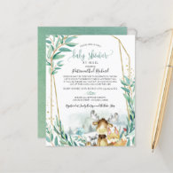 Woodland Baby Shower By Mail Budget Invitation