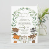 Woodland Baby Shower By Mail Greenery Quarantine Invitation (Standing Front)
