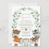 Woodland Baby Shower By Mail Greenery Quarantine Invitation (Front)