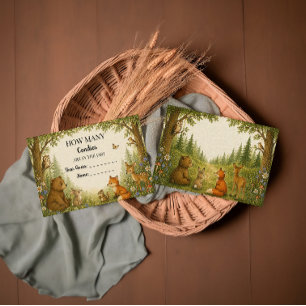 Woodland Baby Shower Candy Guessing Game Card