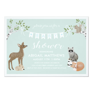 Woodland Baby Shower Card