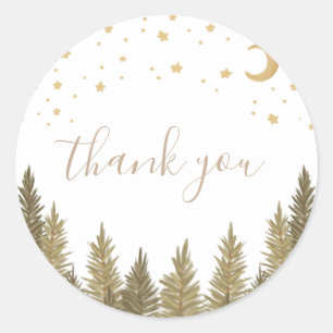 Woodland Baby Shower Classic Round Sticker