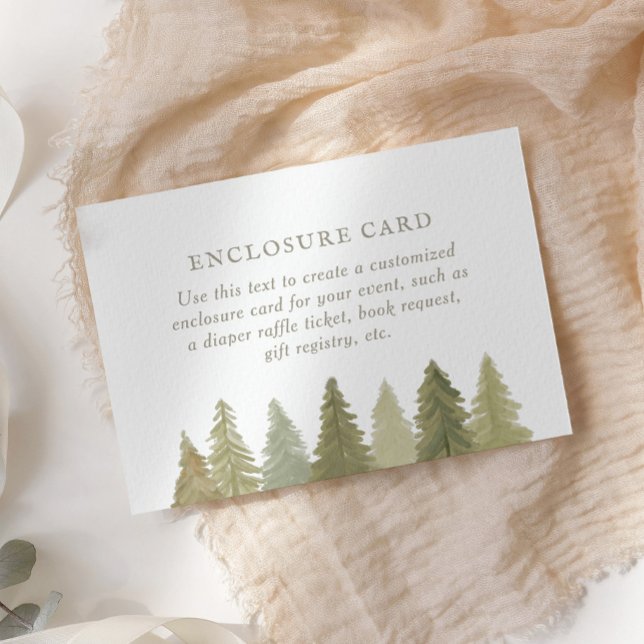 Woodland Baby Shower Custom Enclosure Card (Creator Uploaded)