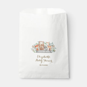 Woodland Baby Shower / Cute Forest Animals Party Favor Bag