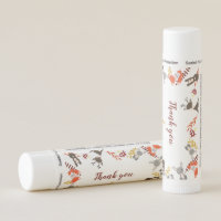 Woodland Baby Shower Cute Forest Thank you Fall Lip Balm