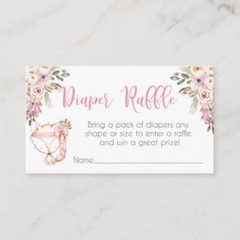 Woodland  Baby Shower  Diaper Raffle Cards by MakinMemoriesonPaper at Zazzle