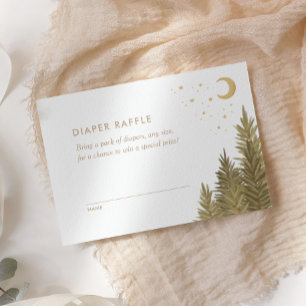 Woodland Baby Shower Diaper Raffle Ticket Enclosure Card