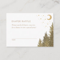 Woodland Baby Shower Diaper Raffle Ticket Enclosure Card