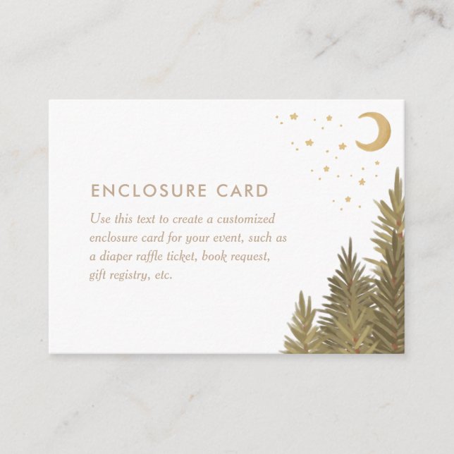 Woodland Baby Shower Display Shower Enclosure Card (Front)