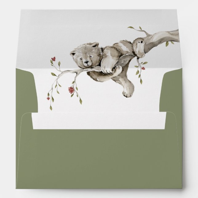 Woodland Baby Shower Envelope (Back (Bottom))