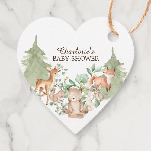 Woodland Baby Shower Favor Gift Tag