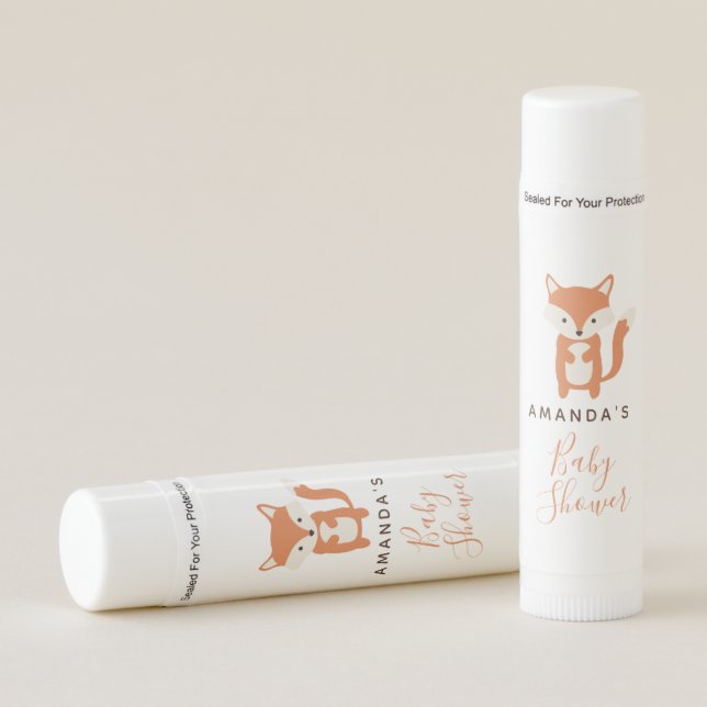 Woodland Baby Shower Favor Lip Balm (Front)