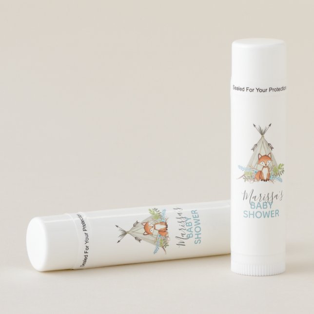 Woodland Baby Shower Favor Lip Balm (Front)