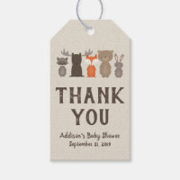 Woodland Baby Shower Favor Tag Gift Tags