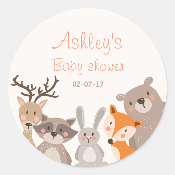 Deer Baby Shower Decorations Neutral Deer Antler Baby Shower Stickers or Favor Tags Gender Neutral Deer Baby Shower Supplies