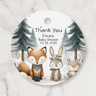 Woodland Baby Shower Favor Tags
