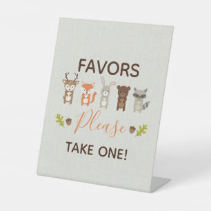 Woodland Baby Shower Favors Please Take One Sign