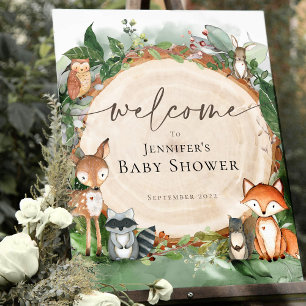 Woodland Baby Shower Foam Board