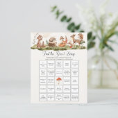 Woodland Baby Shower Game - Find the Guest Bingo (Standing Front)