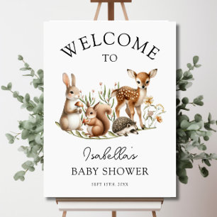 Woodland Baby Shower Greenery Baby Shower Welcome Foam Board
