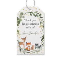 Woodland Baby Shower Greenery Forest Animal Gift Tags