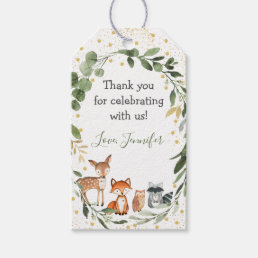 Woodland Baby Shower Greenery Forest Animal Gift Tags