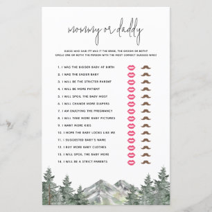 Woodland Baby Shower Guess Who Said It Game