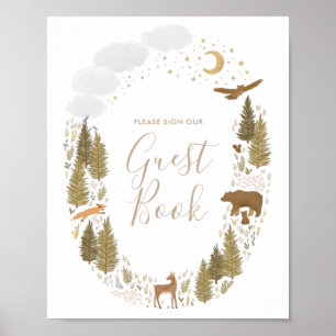 Woodland Baby Shower Guest Book Sign