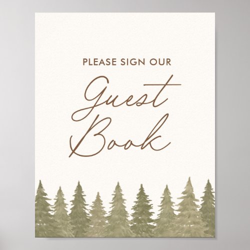 Woodland Baby Shower Guest Book Sign