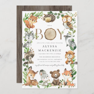 Woodland Baby Shower Invitation