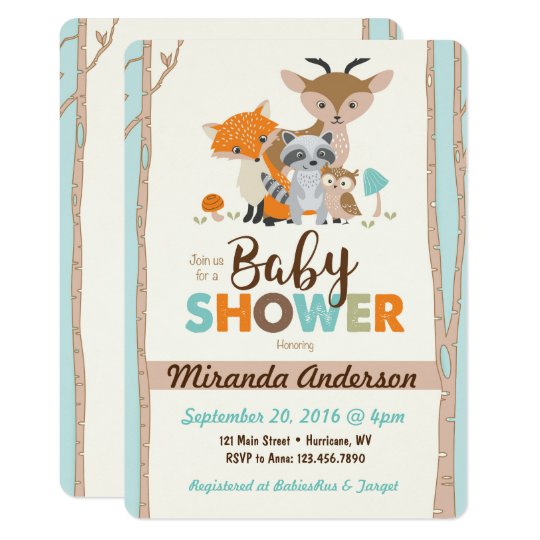 Woodland Baby Shower Invitations Free 4