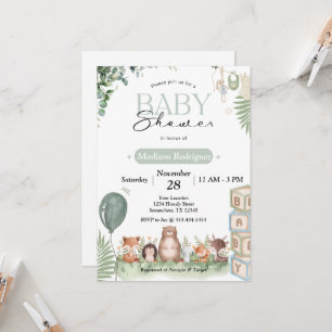 Woodland Baby Shower Invitation