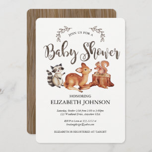 Woodland Baby Shower Invitation