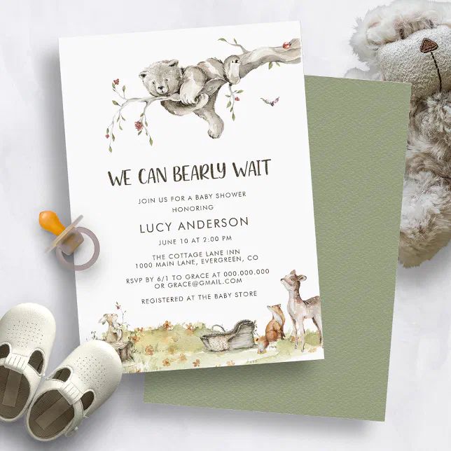 Woodland Baby Shower Invitation Zazzle
