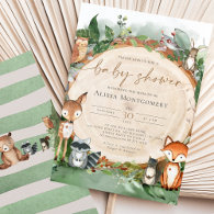 Woodland Baby Shower Invitation