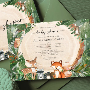 Woodland Baby Shower Invitation